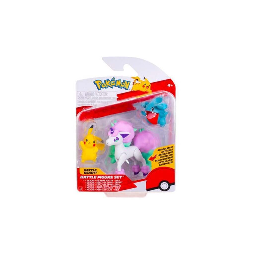 Pokemon BATTLE FIGURE 3 PK PIKACHU GIBLE PONYTA