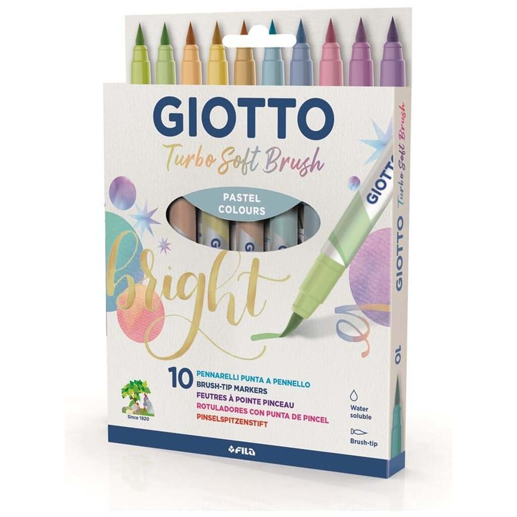 Giotto Turbo Soft Brush Pastel Colours 10 pcs BL