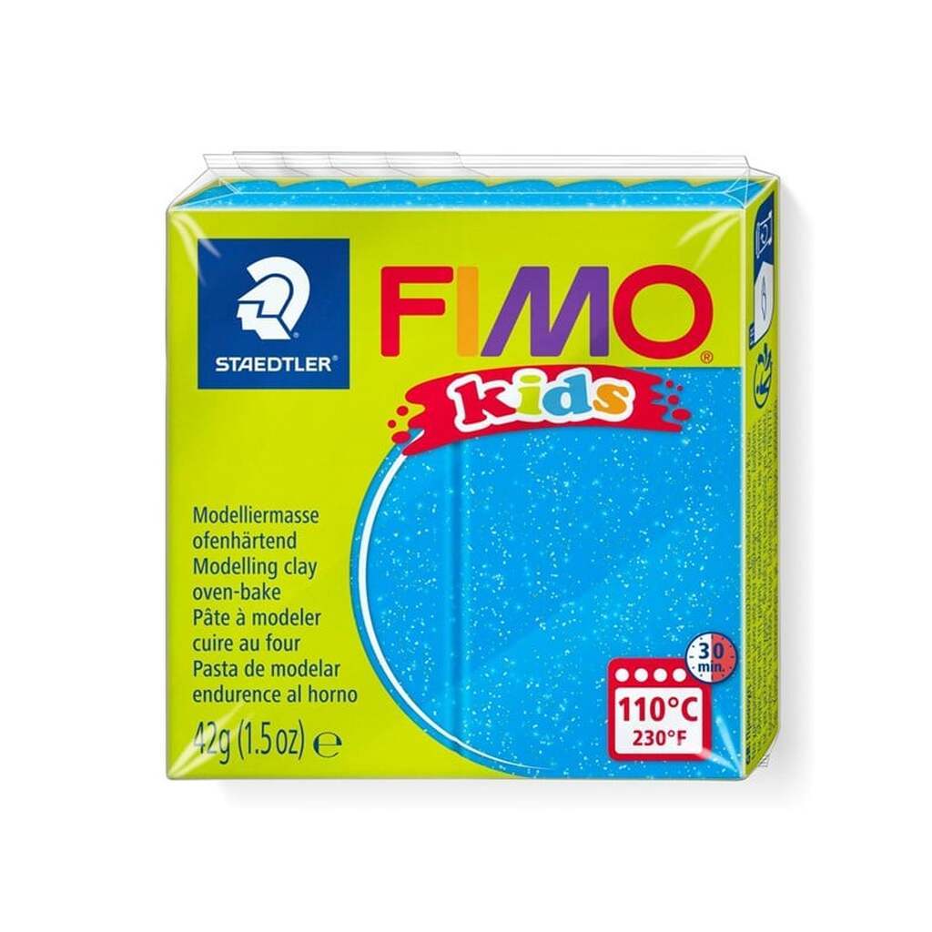 Staedtler FIMO kids modeller 42 g. Glitter blå