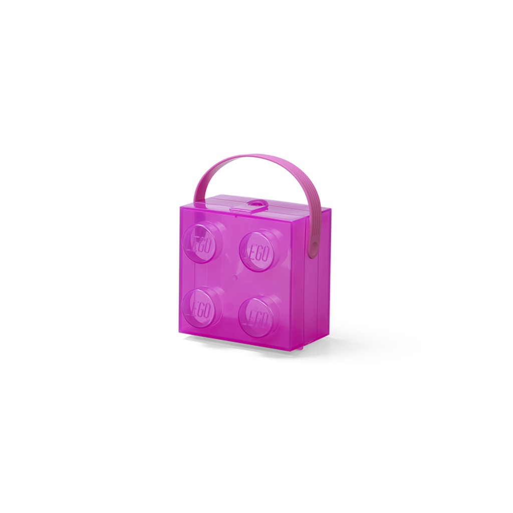 LEGO Box W. Handle Translucent Violet