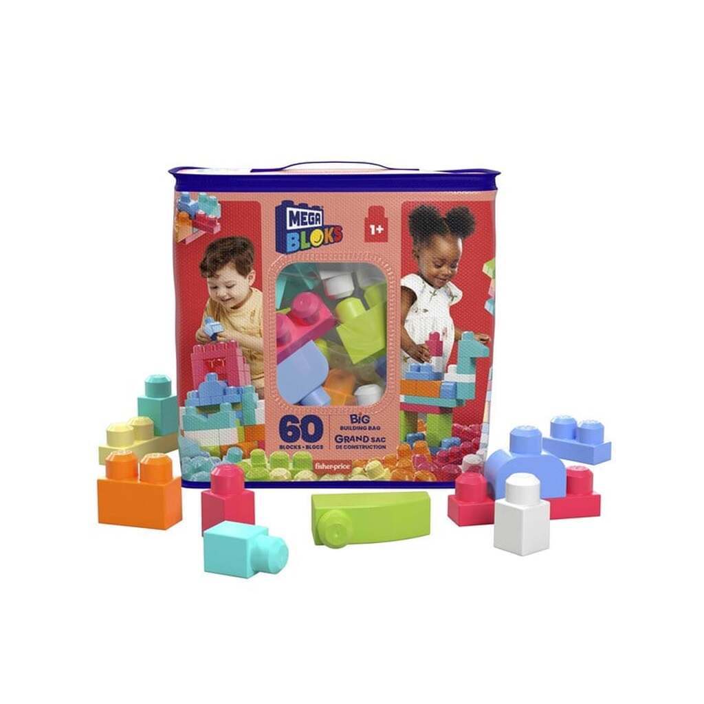 MEGA Bloks First Builders stor byggepose Pink