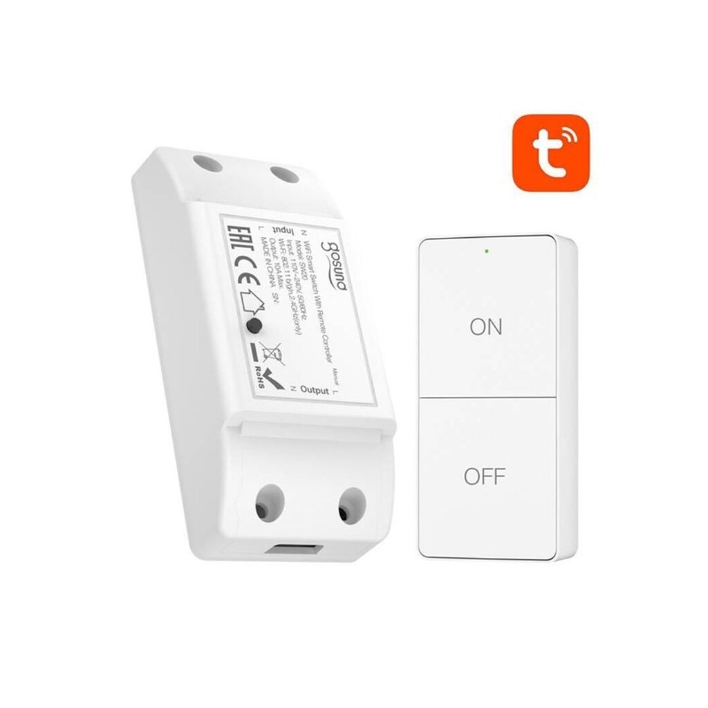 Gosund SW20 10A WiFi Smart Switch + Remote Control Tuya