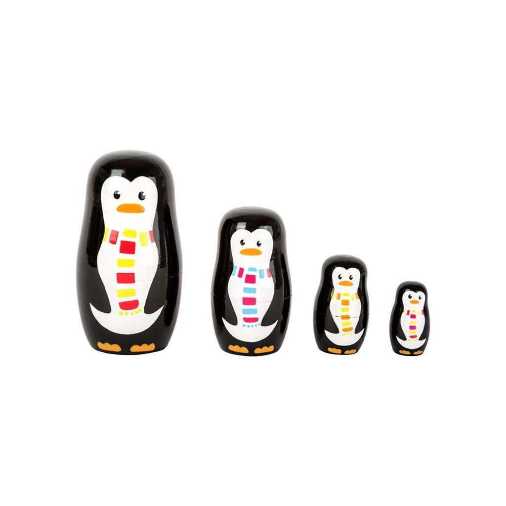 Small Foot - Wooden Matryoshka Dolls Penguin Family