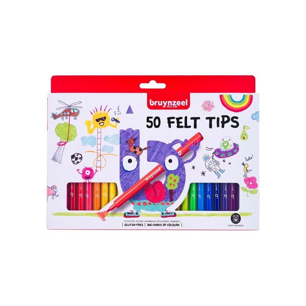 Bruynzeel Felt-Tip Pens Set 50 Colors