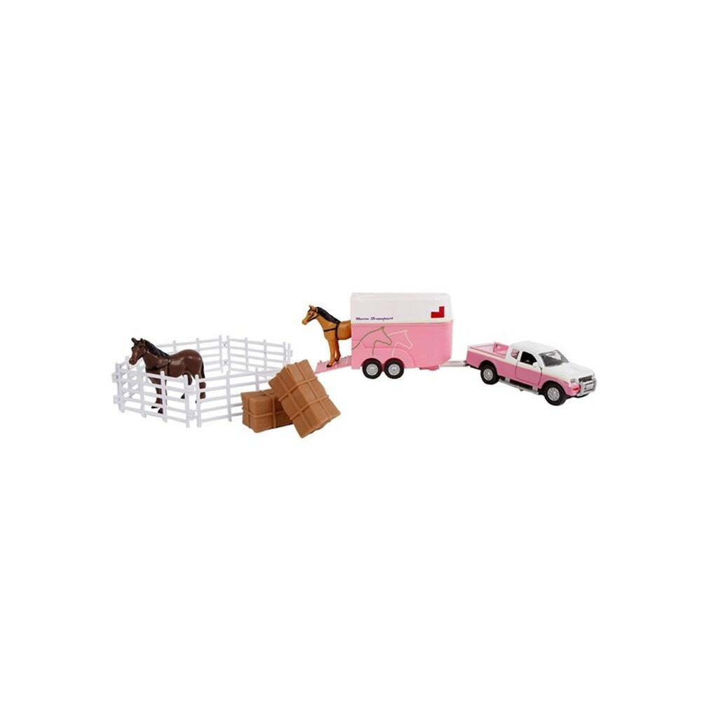 Kids Globe Mitsubishi with Horse Trailer