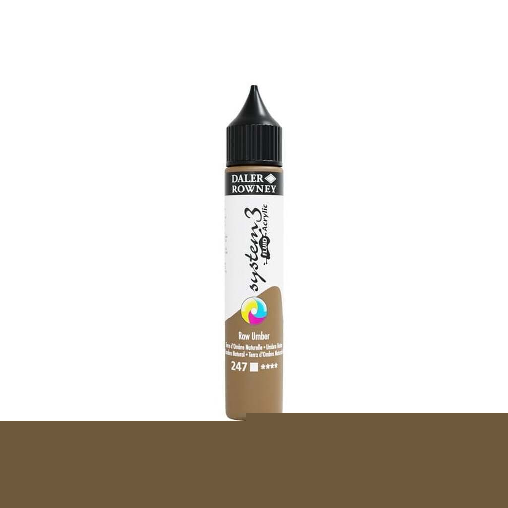 Daler-Rowney System3 Fluid Acrylic 29.5 ml Raw Umber