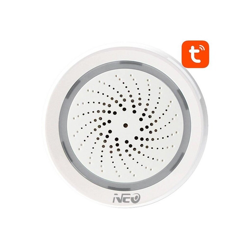 NEO NAS-AB02WT WiFi Alarm Siren with TUYA Temperature and Humidity Measurement