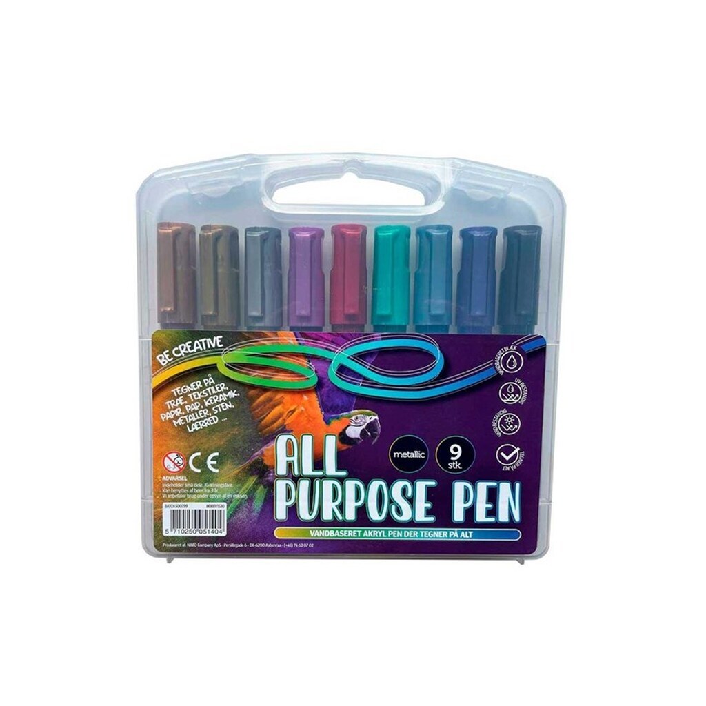 Hobby Mate Stentusser 9 stk. Boks m håndtagMETALLIC