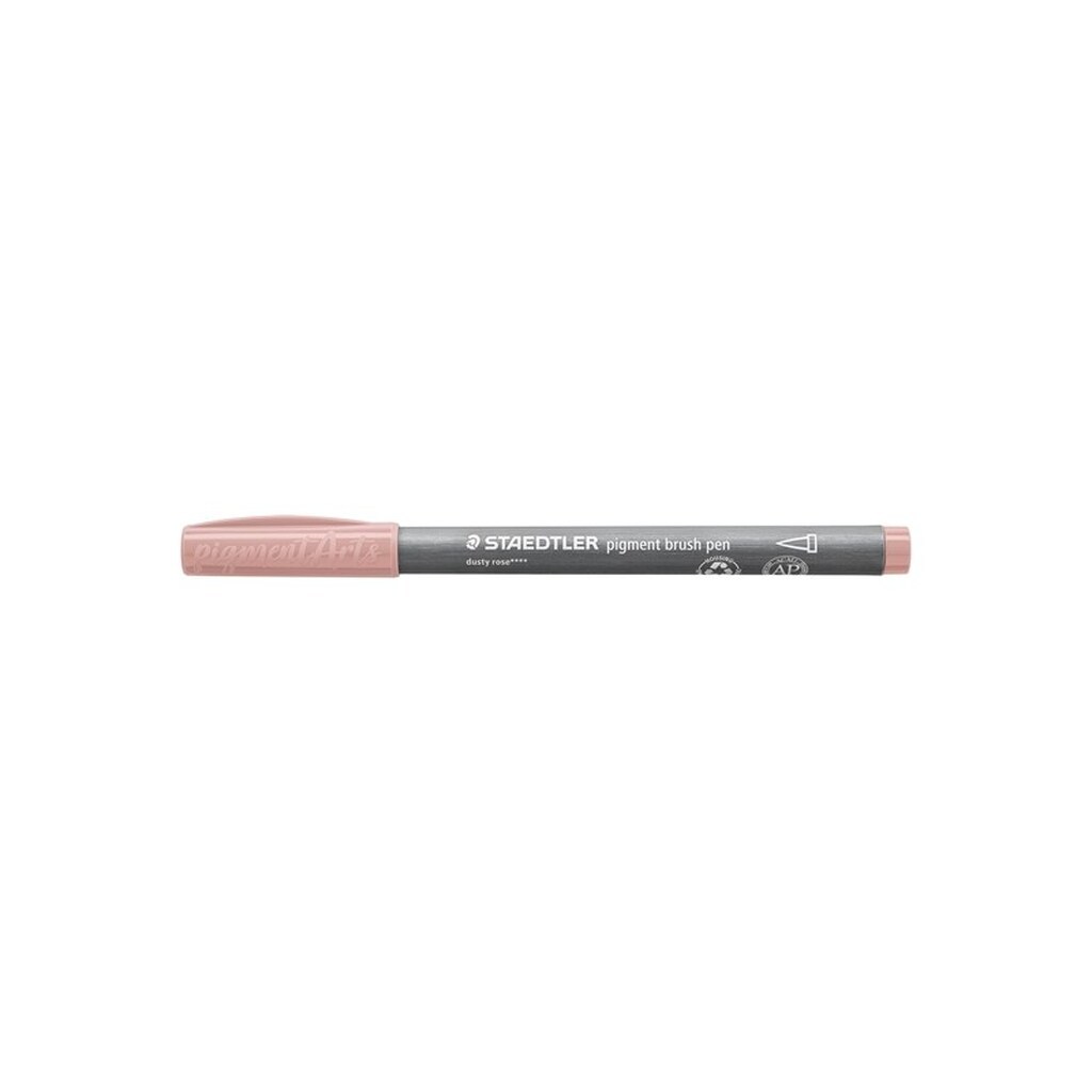 Staedtler BRUSH PIGMENT PEN, ÆSKE 10 STK, STØVET rød