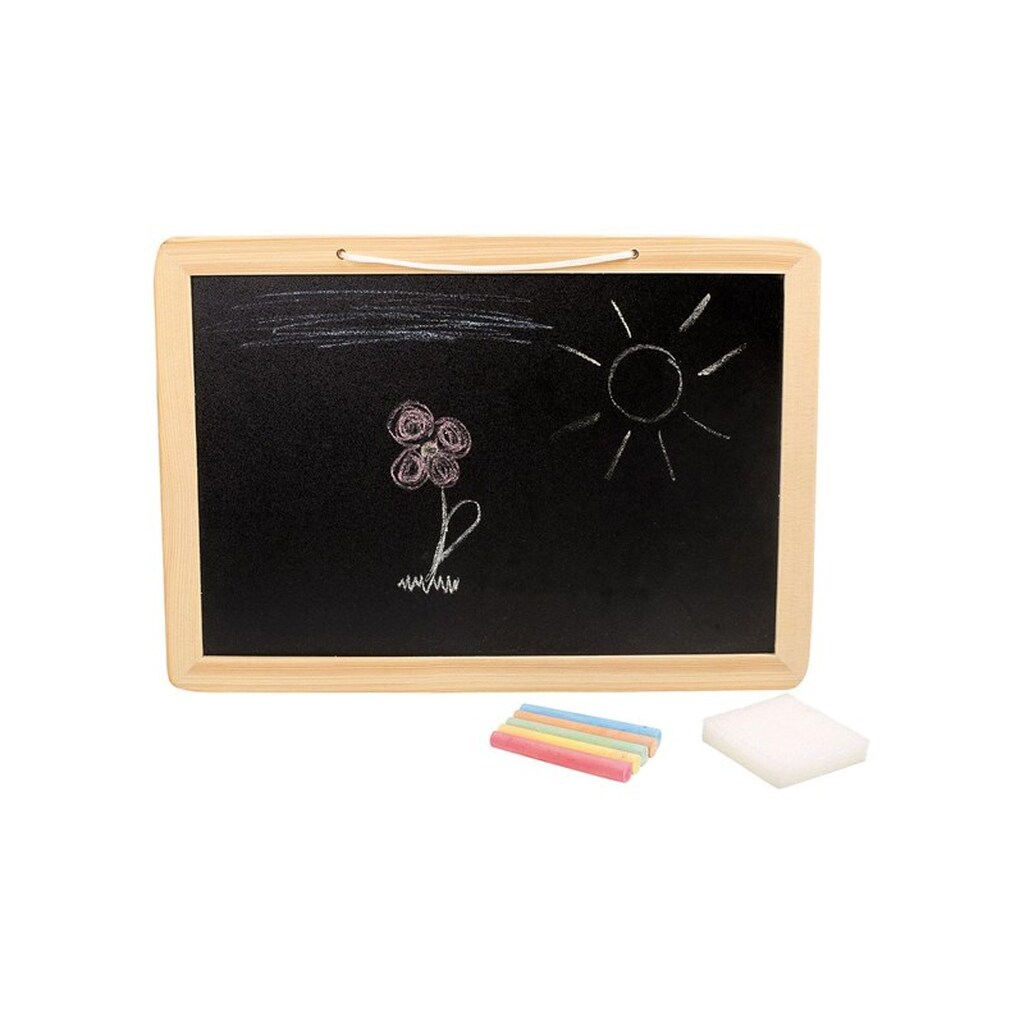 Small Foot - Wooden Chalkboard with Colored Crayon
