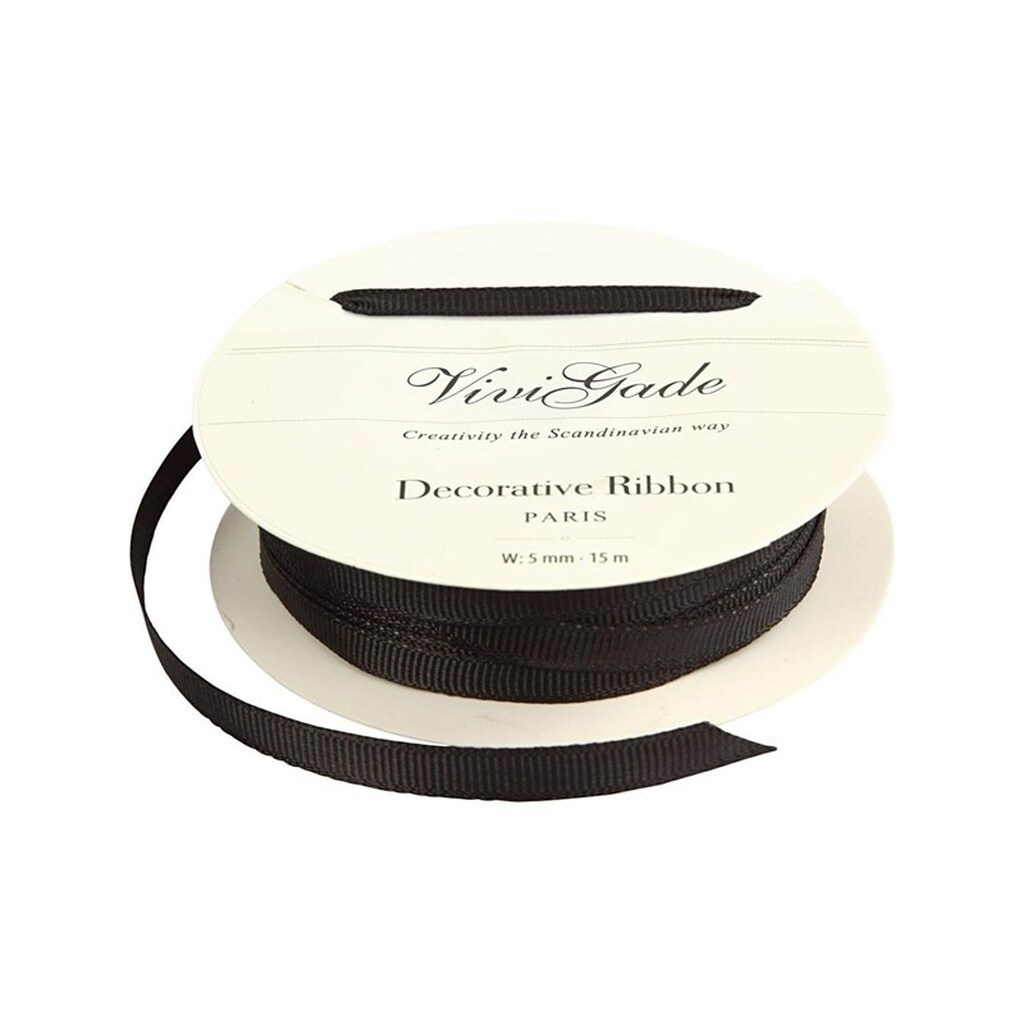 Creativ Company - Decoration Ribbon Black 15m