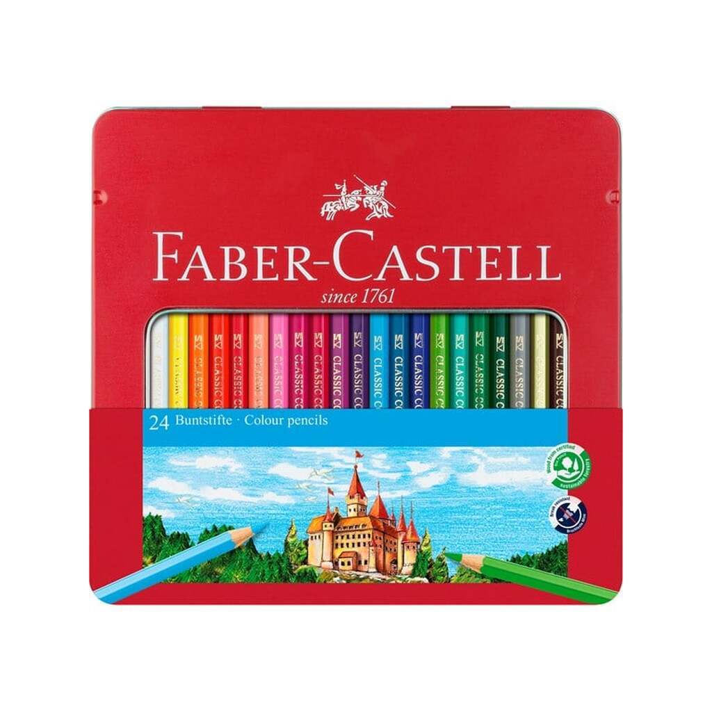Faber-Castell Colour pencils hexagonal tin 24x window