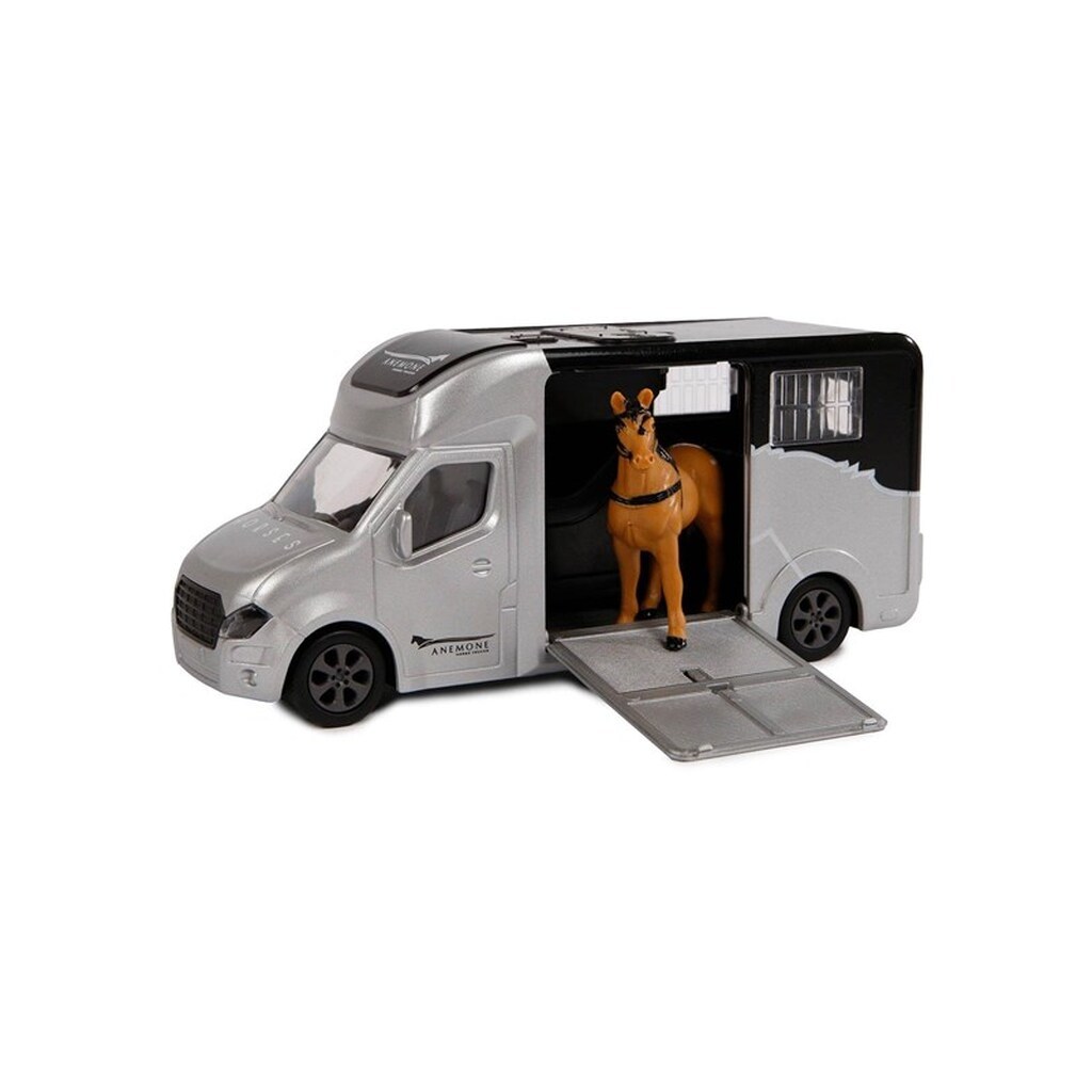 Kids Globe Die-cast Horse Truck with Light and Sound Gray