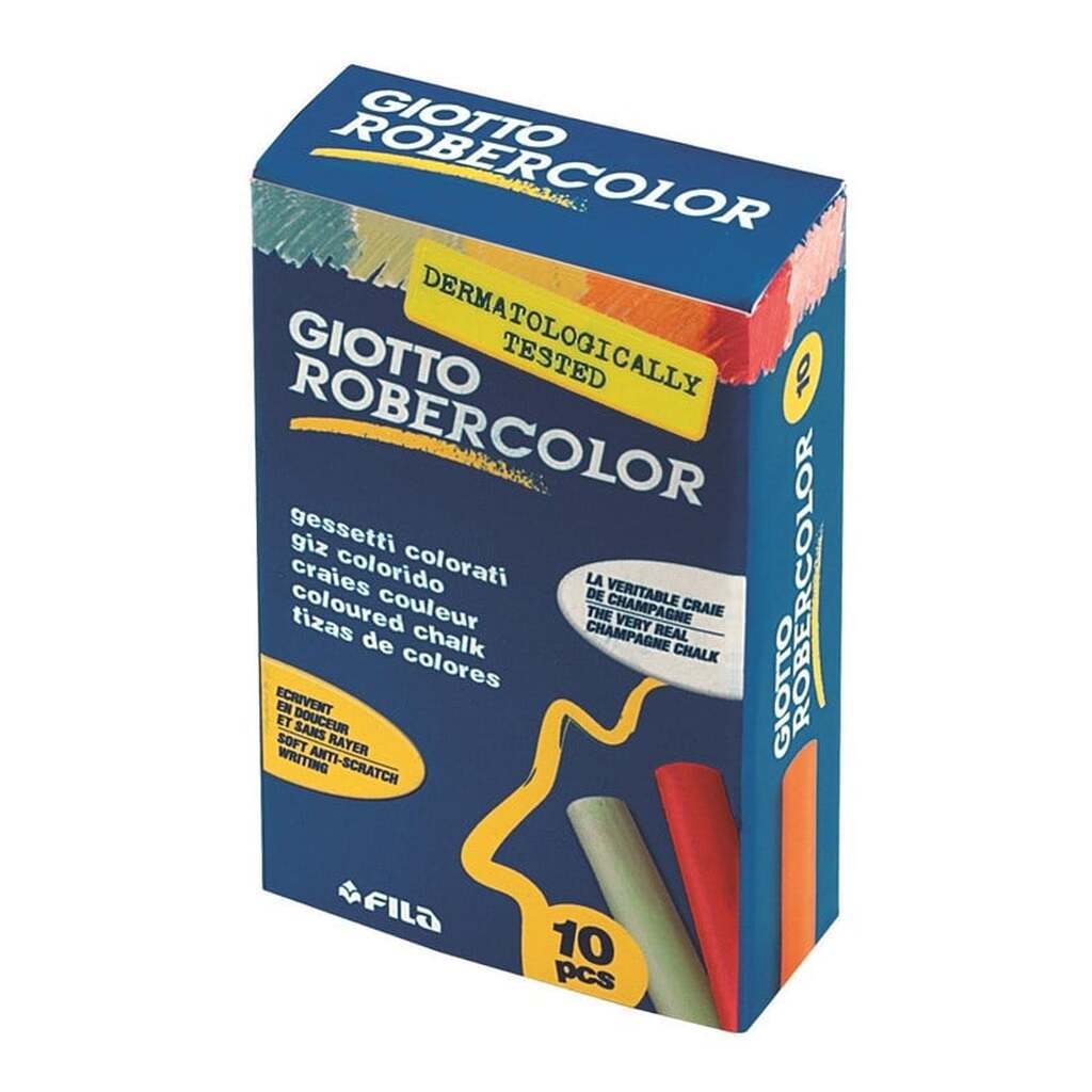 Giottos tavlekridt 10mm. Ass. 10 stk.