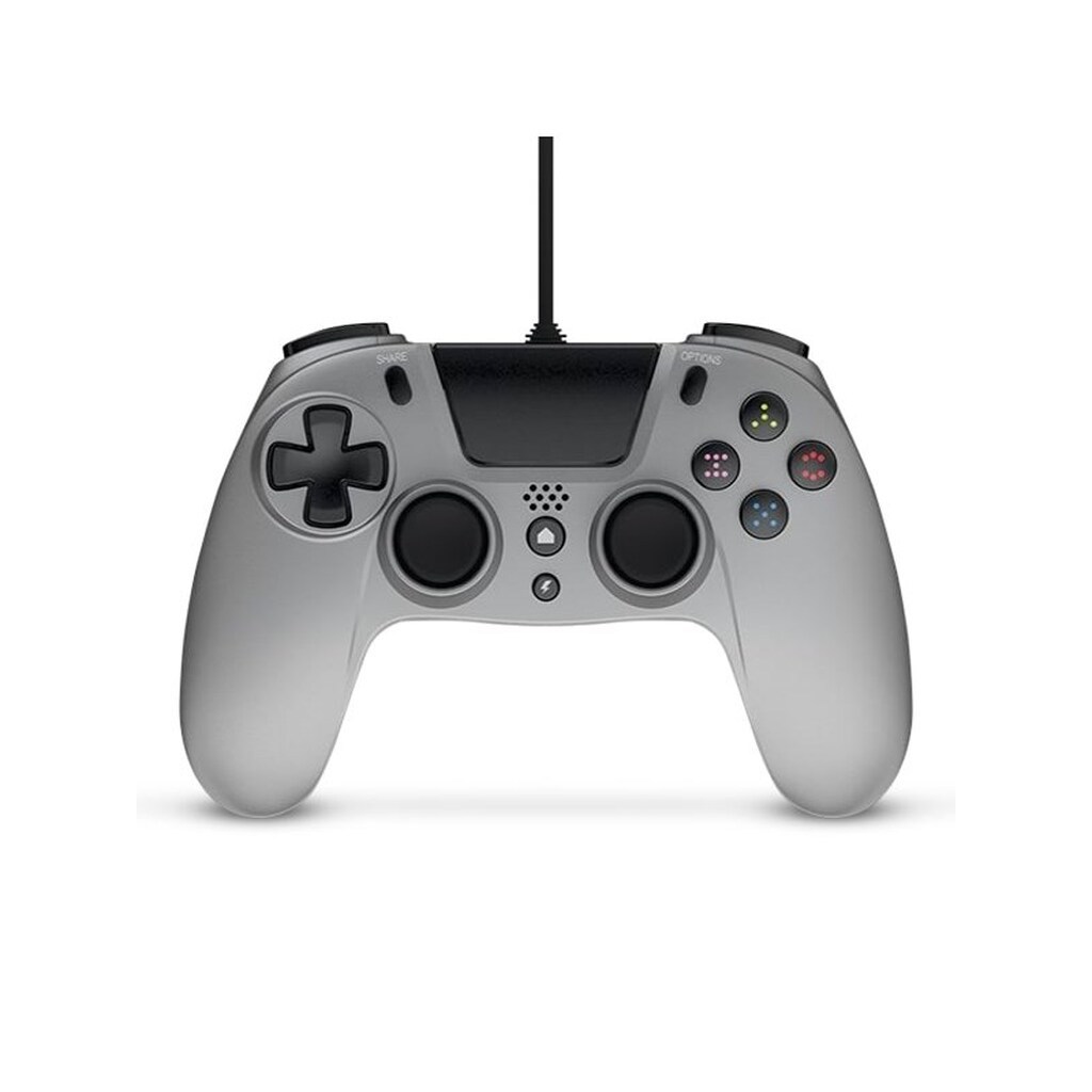 Gioteck VX4 Wired Silver Controller for PS4 - Wired Controller - Sony PlayStation 4