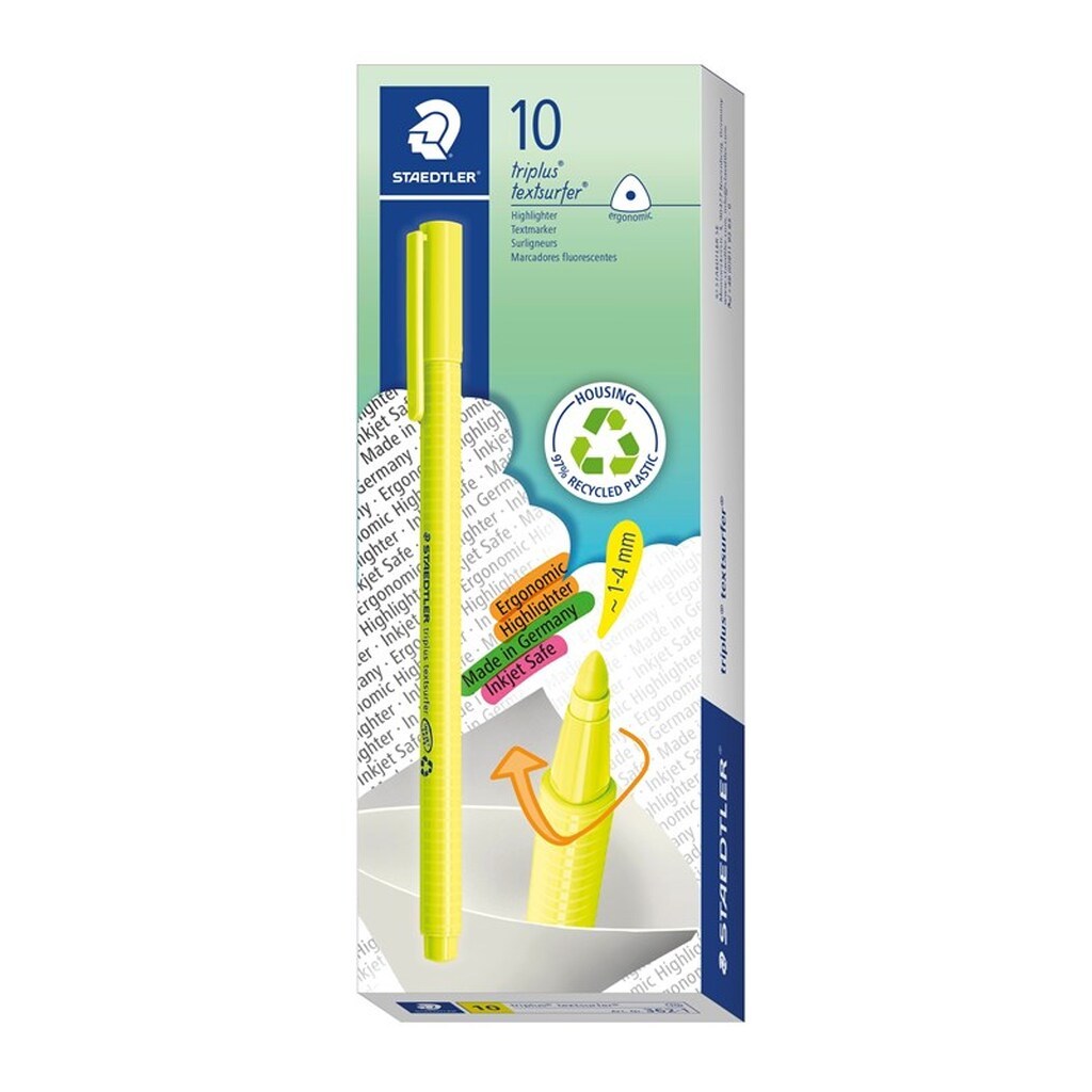 Staedtler TRIPLUS TEXTSURFER 1-4mm, 10 STK GUL