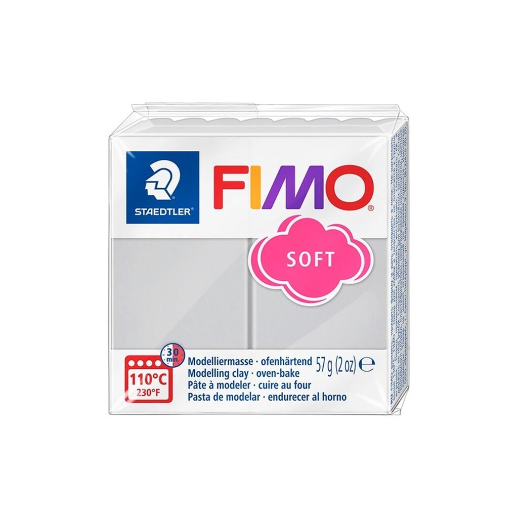 Staedtler FIMO modeller soft 57g. Grå