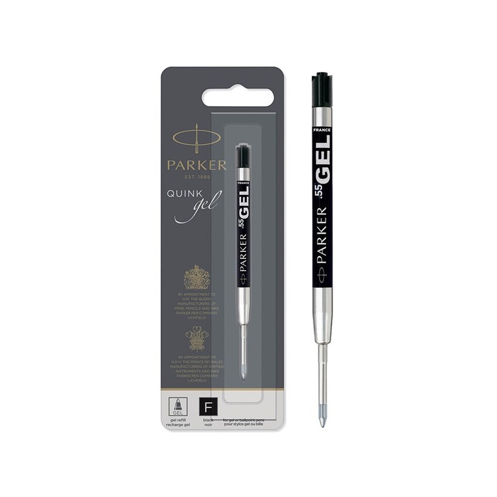 Parker PARKER gelblækpatron, fin spids (0,5 mm), sort, 1 stk.
