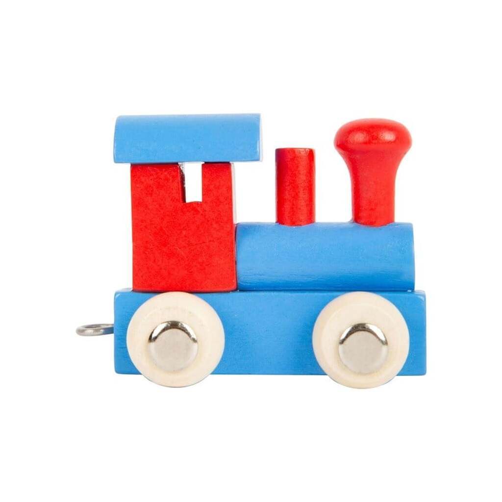 Small Foot - Wooden Letter Train Locomotive Red/Blue