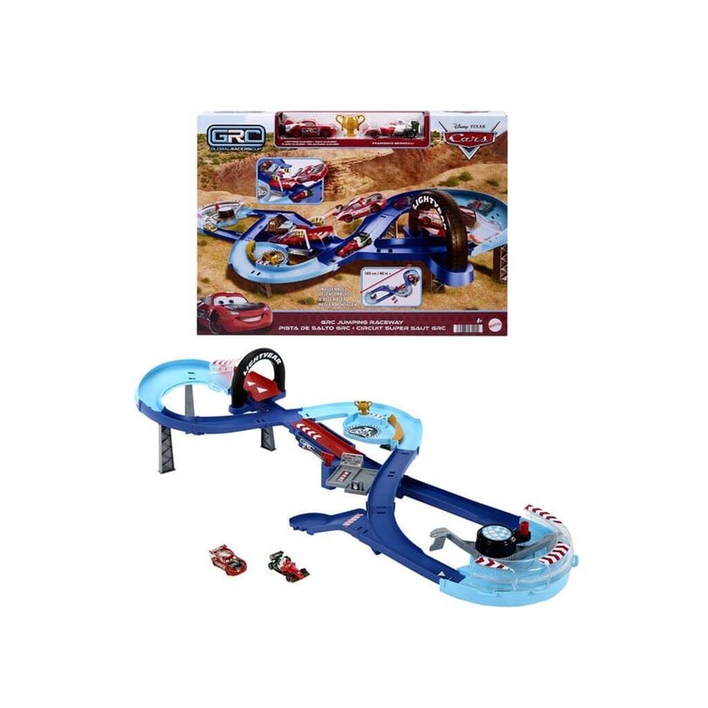 Disney Pixar Cars Global Racers Cup GRC Jumping Raceway Playset