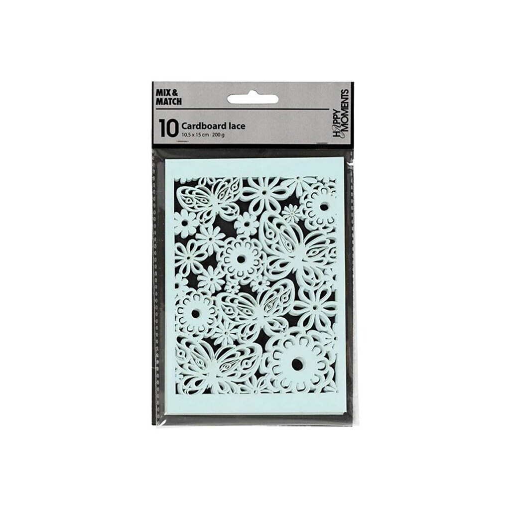 Creativ Company - Patterned cardboard Light blue 10 pcs.