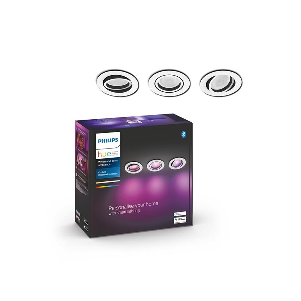 Philips Hue Centura Indbygningsspot Rund - Hvid - 3-Pak