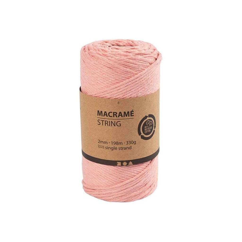 Creativ Company - Macrame Cord - Pink 198m