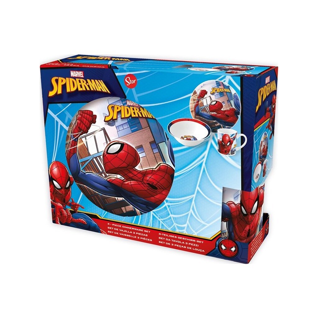 Euromic SPIDERMAN 3-pcs. ceramic dining set -plate/bowl/mug