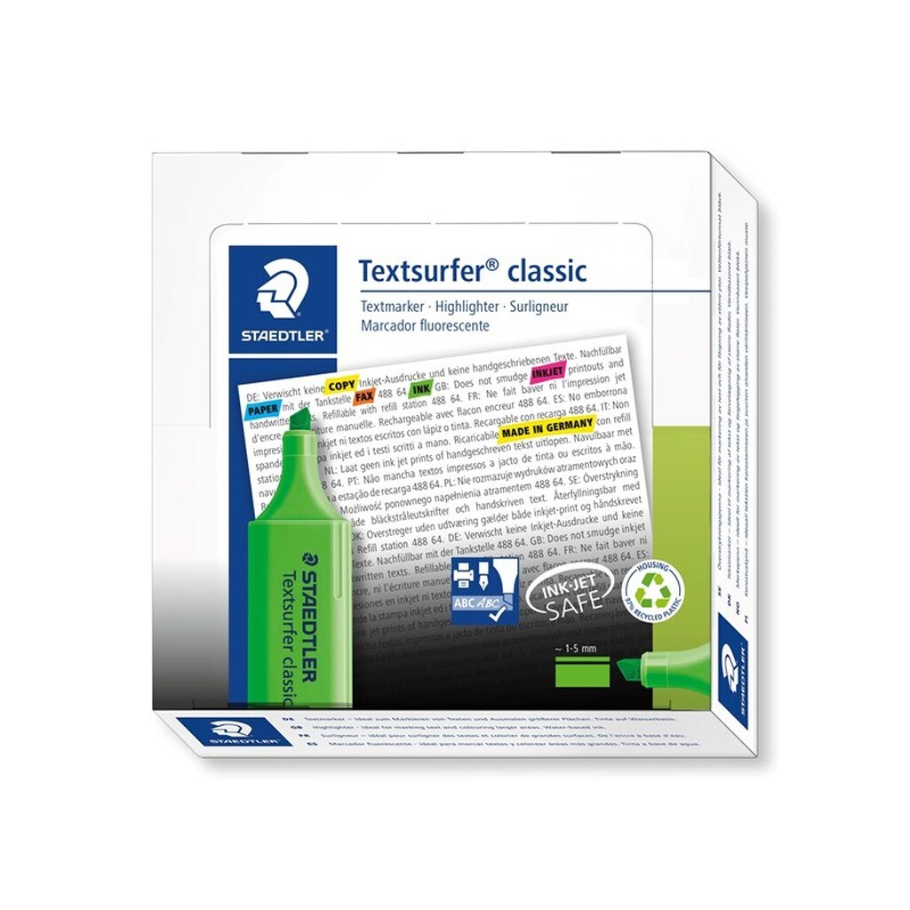 Staedtler TEXTSURFER CLASSIC, 10 STK,   GRØN