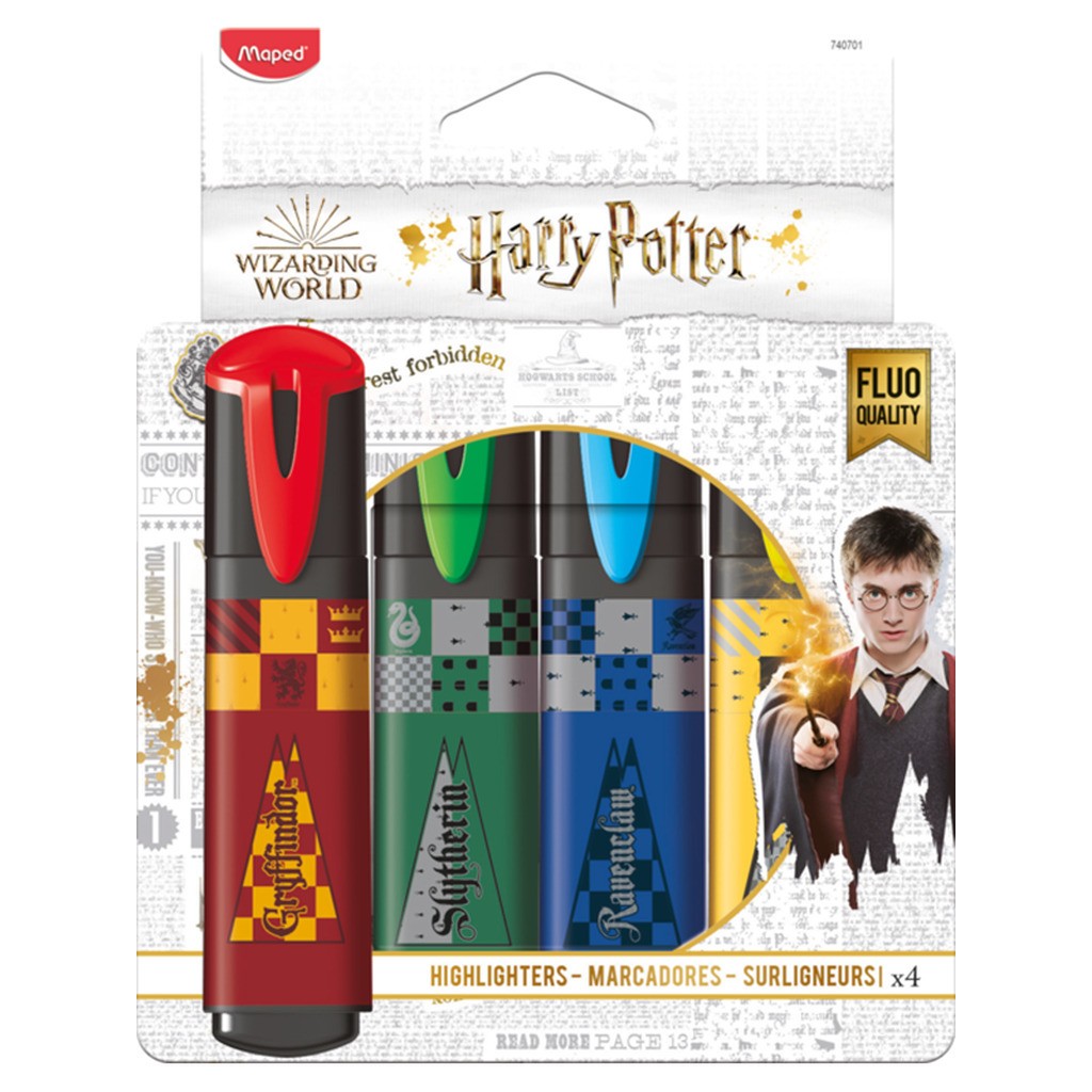Harry Potter Highlighters, sæt med 4 farver
