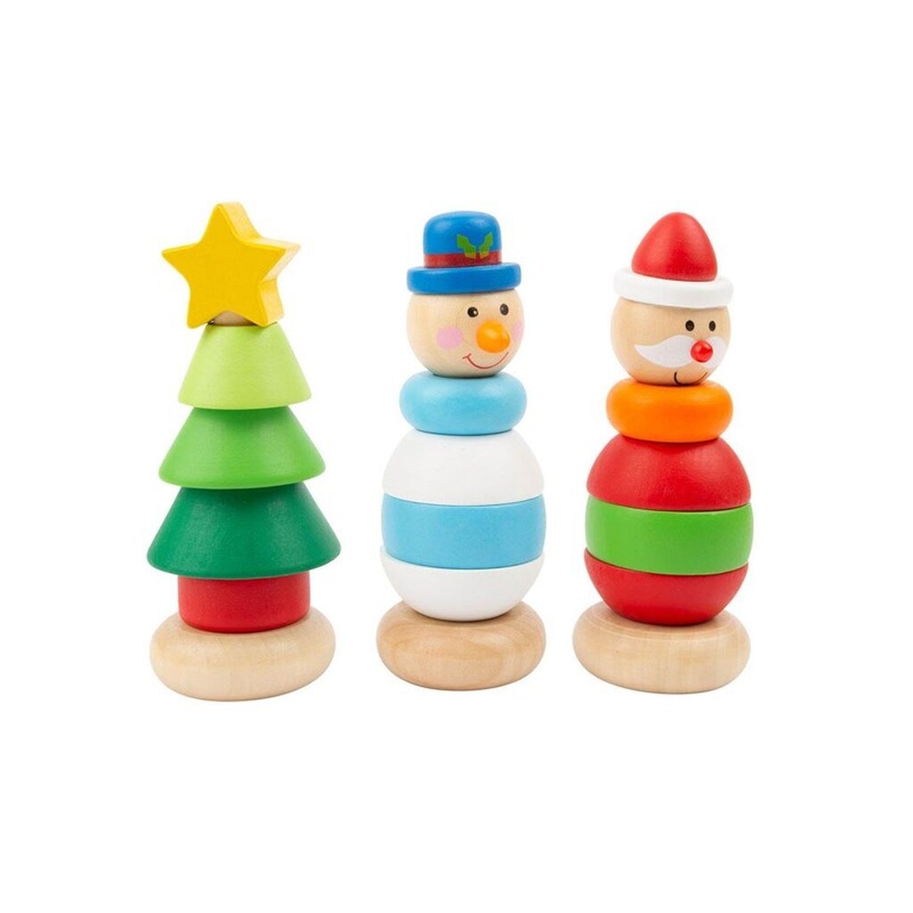 Small Foot Wooden Stacking Tower Christmas Figure 1 pcs. (Assorted)