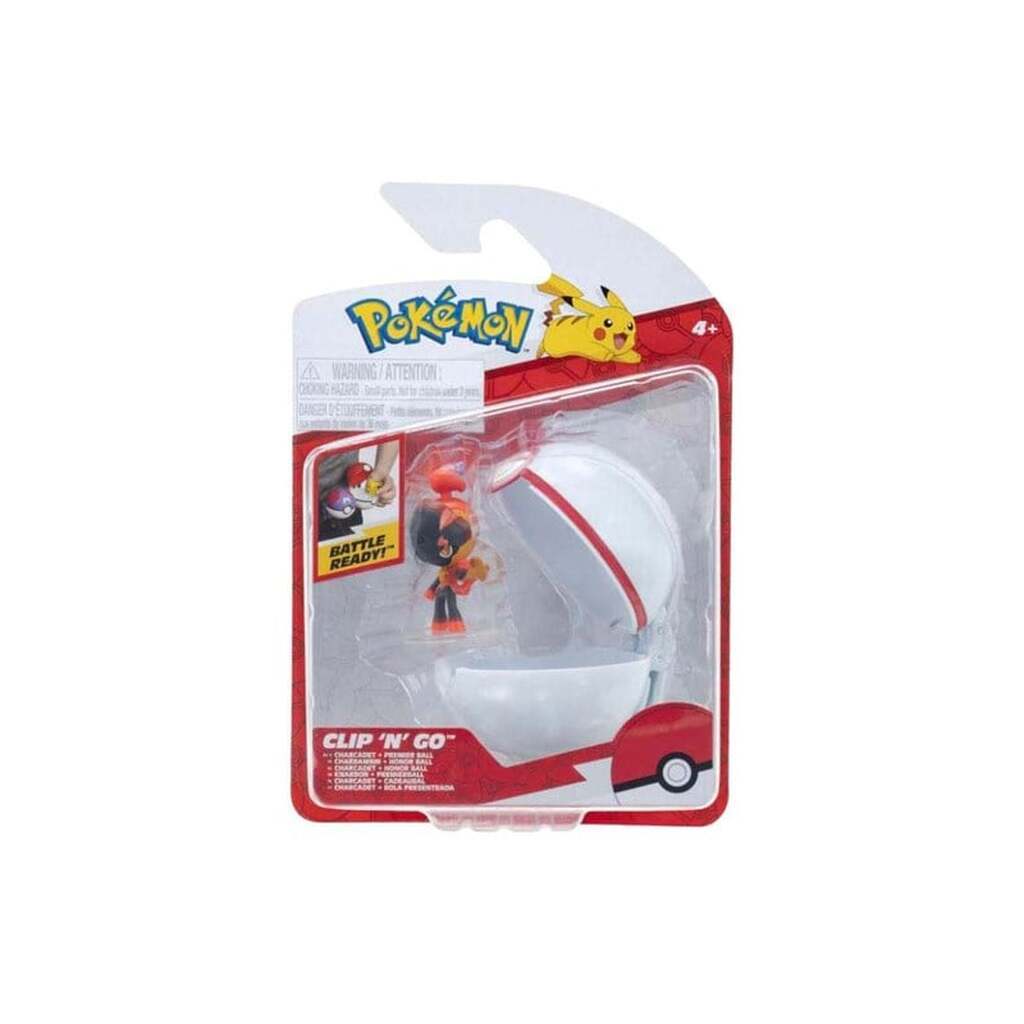 Jazwares - Pokémon - Clip N Go Premier Ball - Charcadet