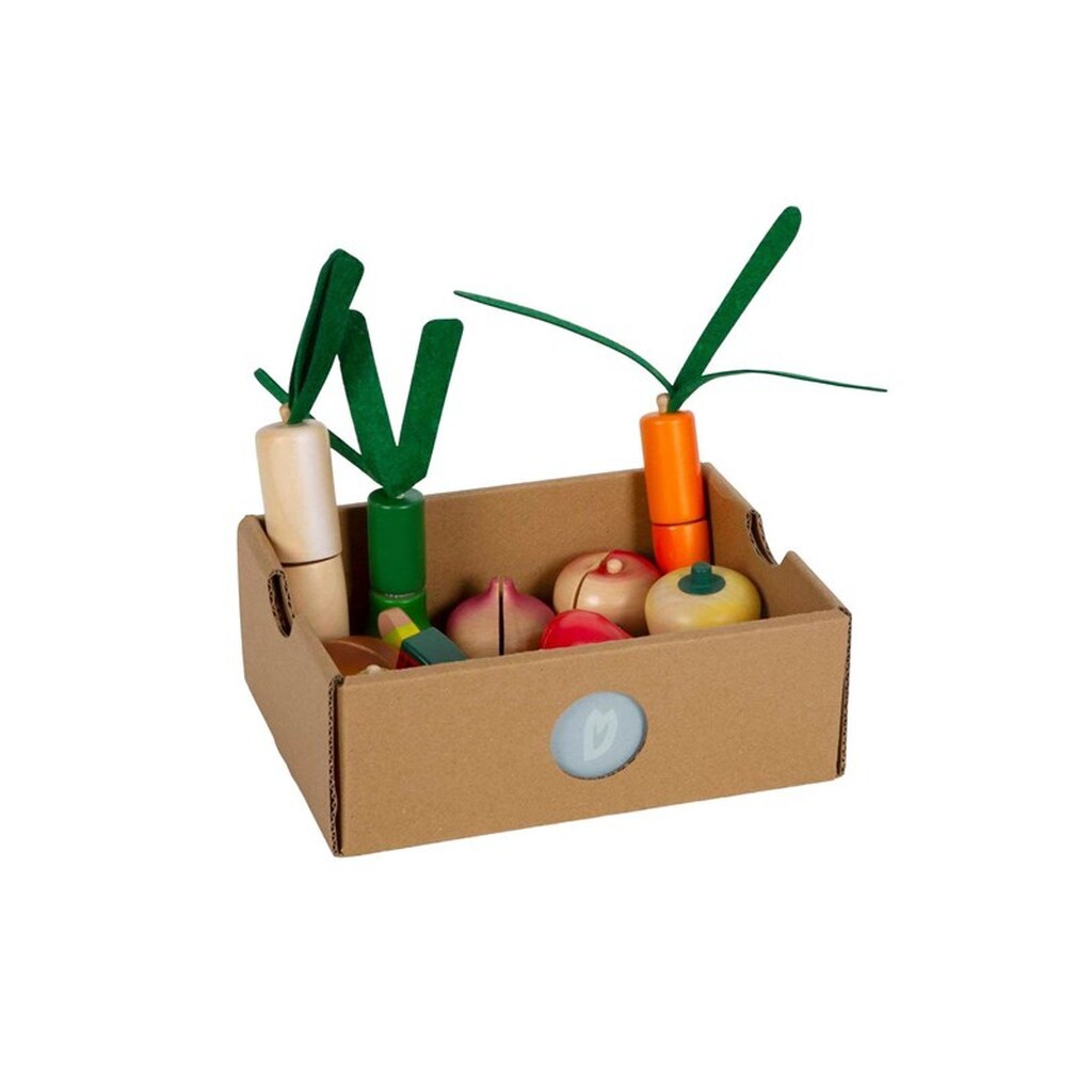 Small Foot - Wooden Cutting and Vegetable Play Set Fresh 14pcs.