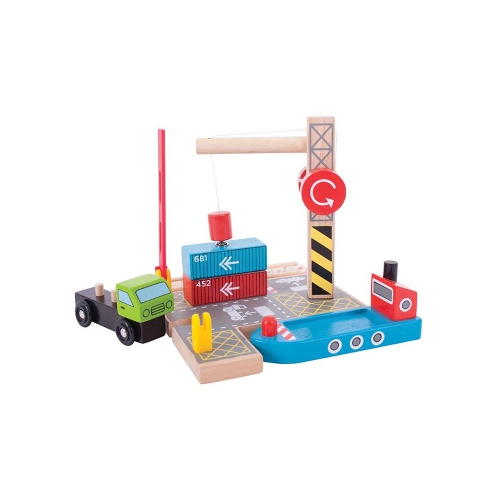 Bigjigs Wooden Rails - Container Shipyard