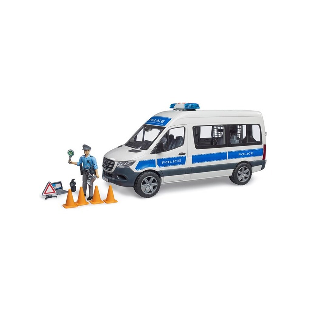 Bruder    Mercedez-Benz Sprinter Police vehicle with police officer toy