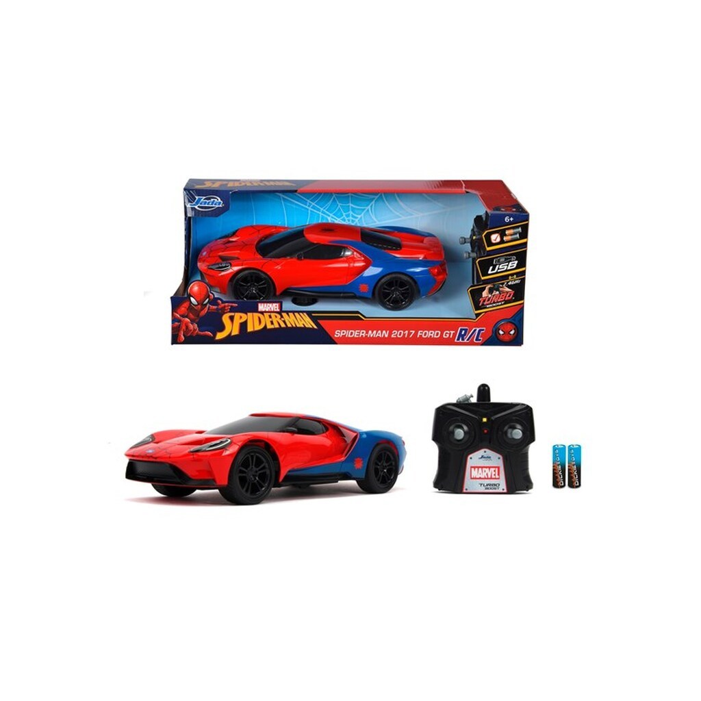 Jada Toys Radiostyret Marvel Spider-Man 2017 Ford GT, 1:16