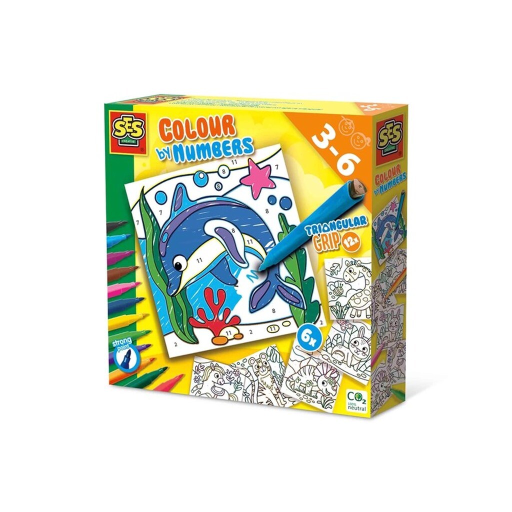 SES Creative Colour by Numbers - Triangular Pens