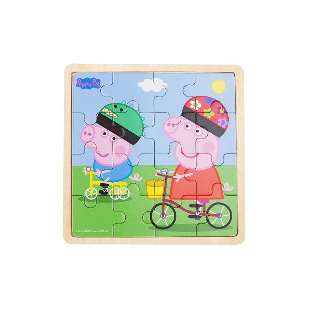 Barbo Toys Gurli Gris - Cykeltur træpuslespil
