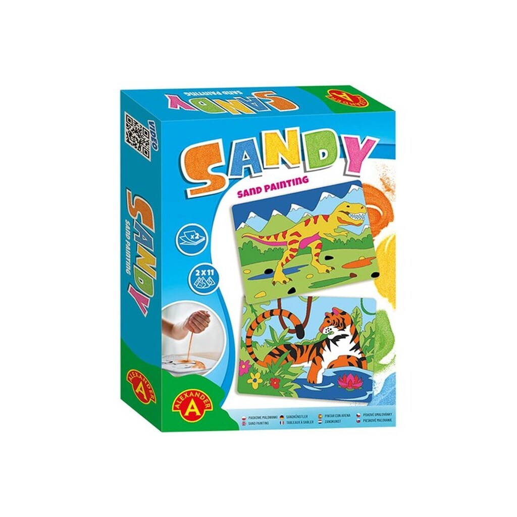 Alexander Toys Sand Art Craft Set Dinosaur &amp; Tiger