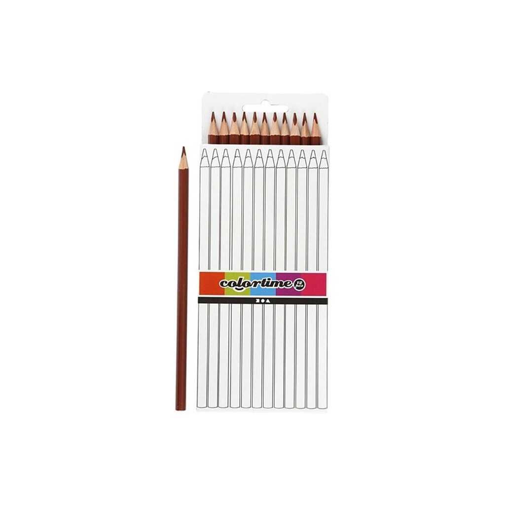 Creativ Company Triangular colored pencils - Brown 12pcs.