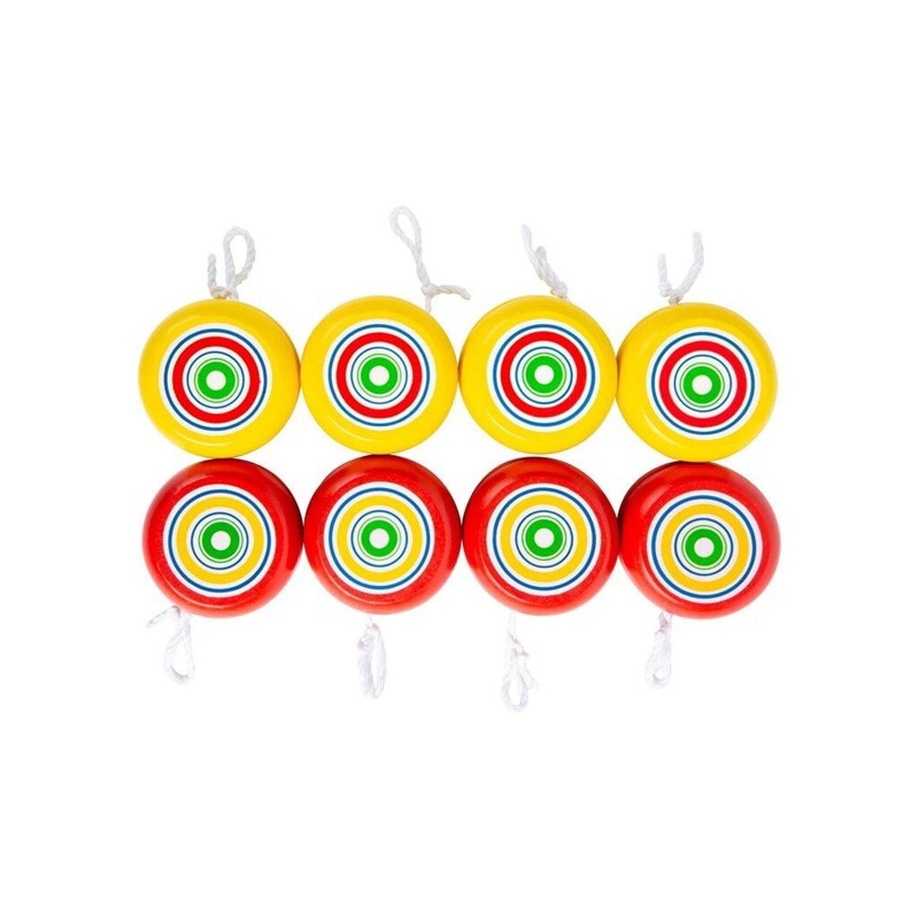 Small Foot - Wooden Yo-Yo Yellow and Red Set of 8