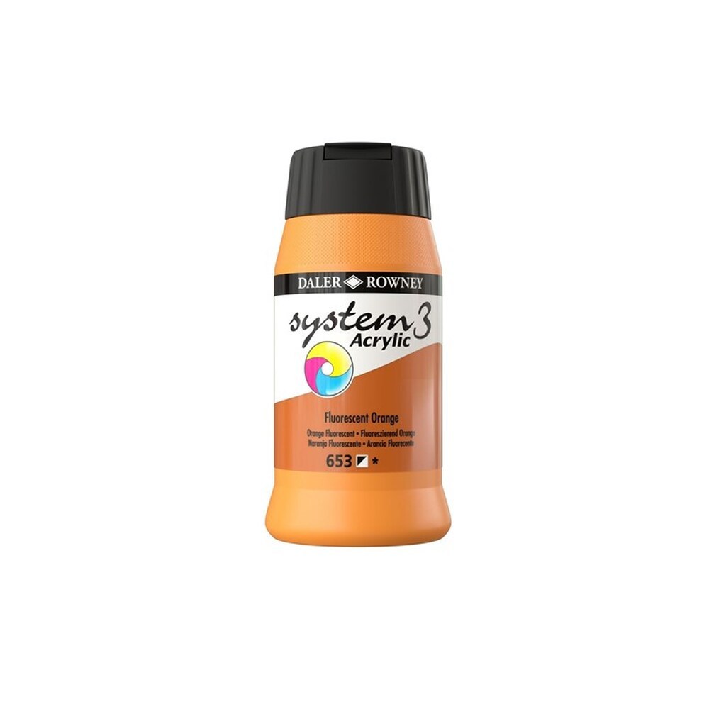 Daler-Rowney System3 500 ml Fluorescent Orange