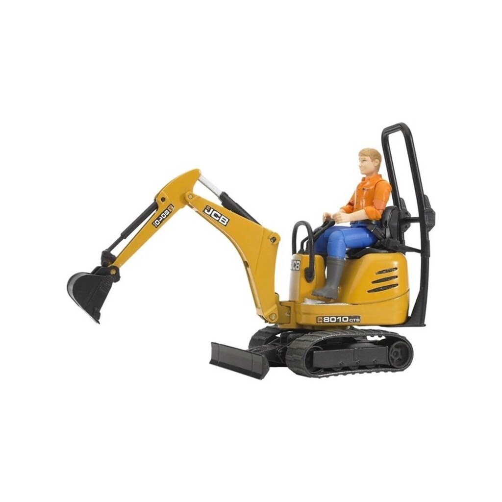 Bruder JCB Micro excavator 8010 CTS and construction worker