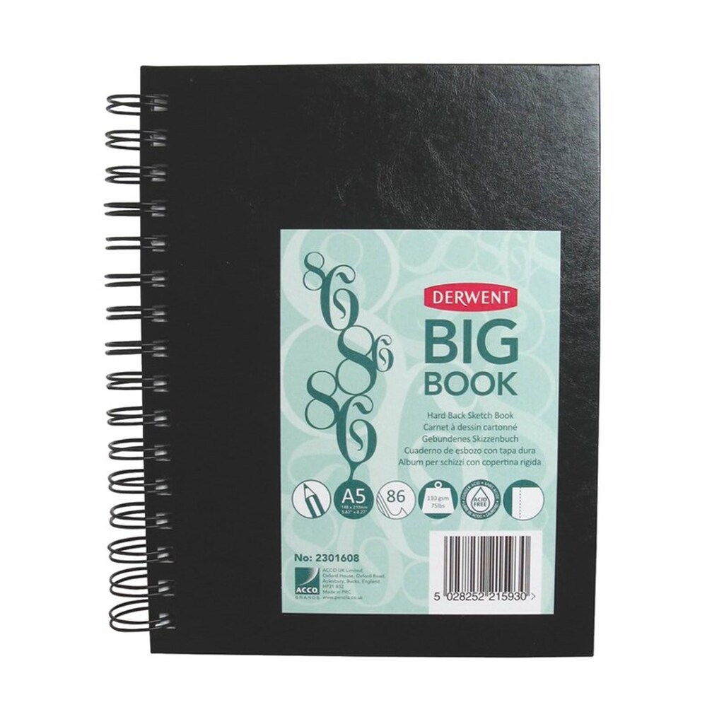 Derwent A5 Big Book wireindbundet