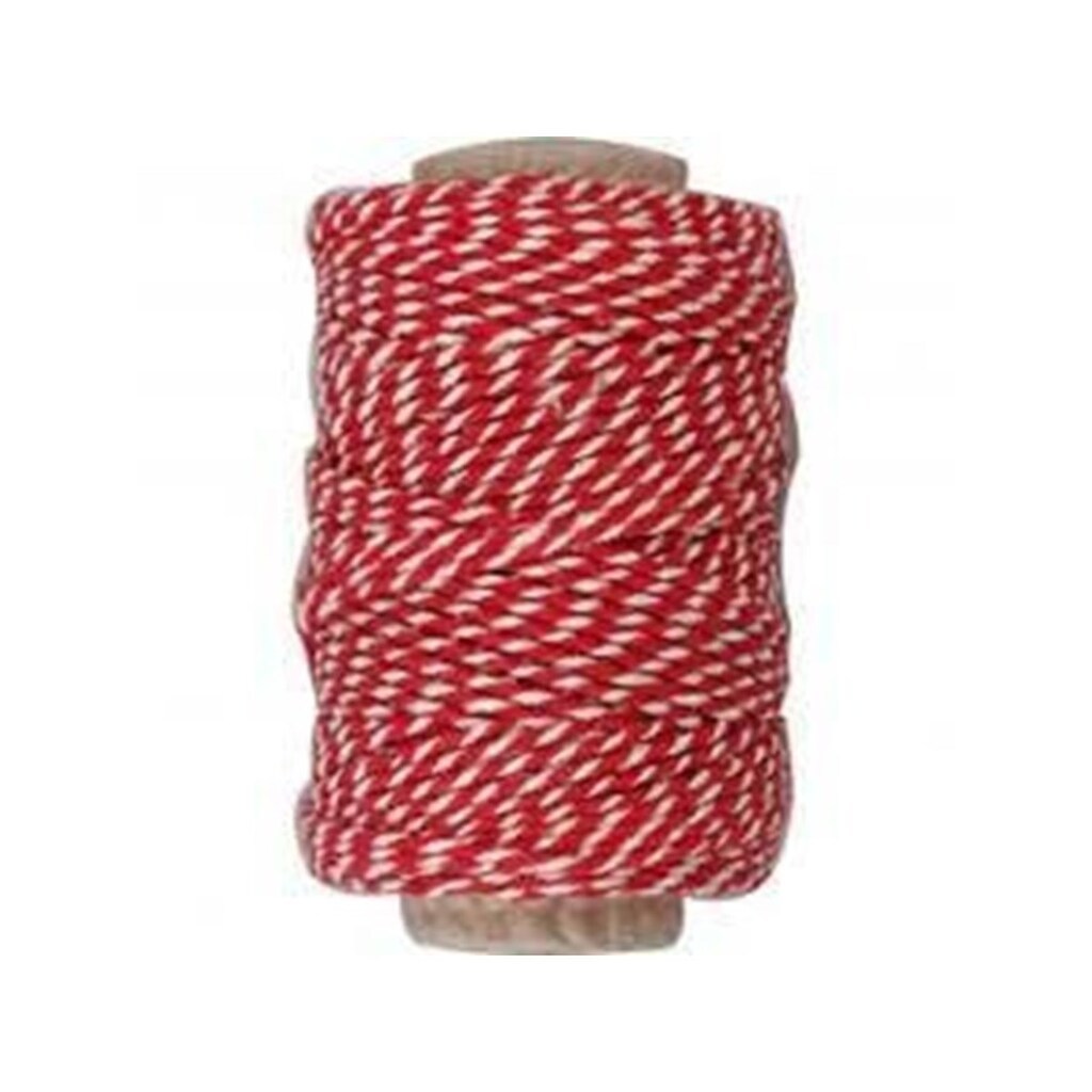 Creativ Company Cotton cord Red/white 50m