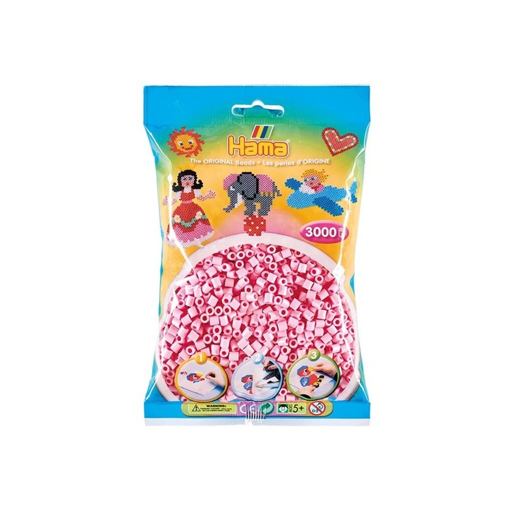 Hama Iron on Beads - Pastel Pink 3000 pcs