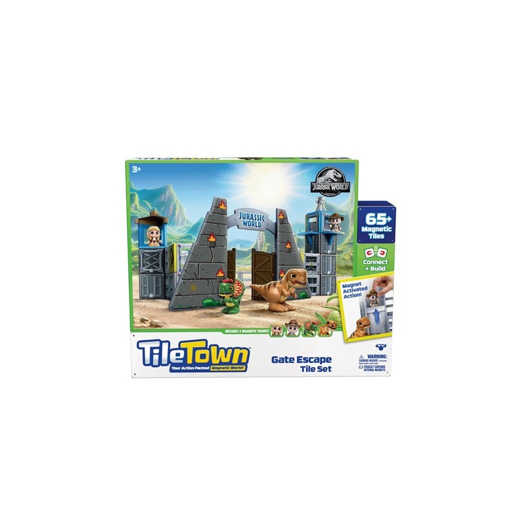 Tile Town Jurassic world park Magnetisk Byggesæt 70 dele