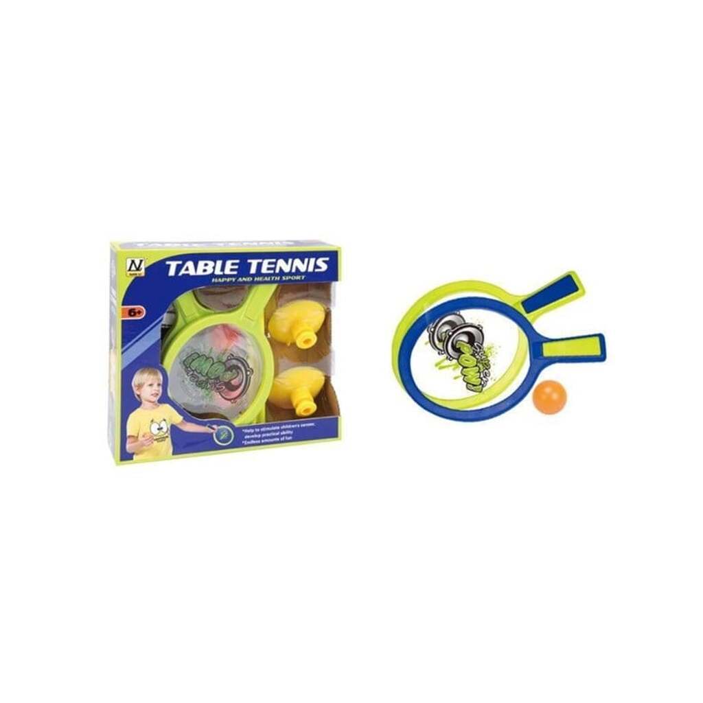 Masen Toys Bordtennis sæt m/bat bolde net m sugekopper +3år