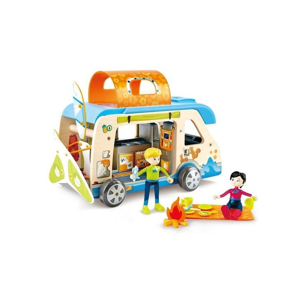 Hape Wooden Adventure Bus Dollhouse