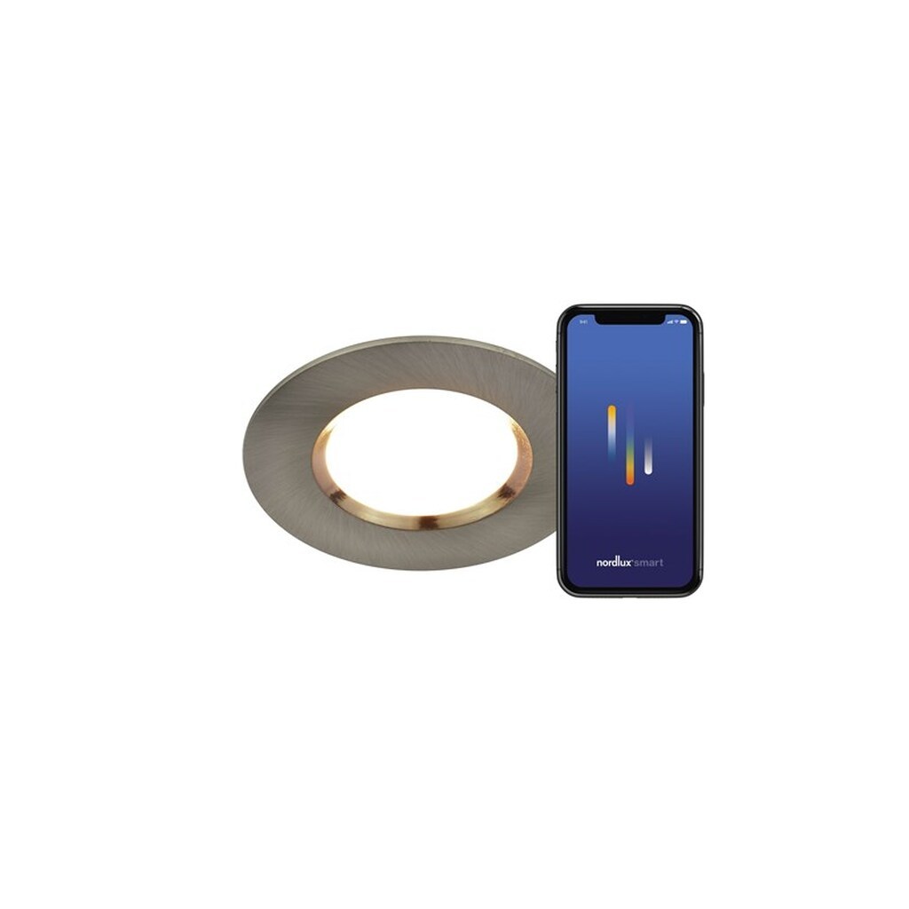 Nordlux Dorado Smart indbygningsspot, 1-kit, nikkel